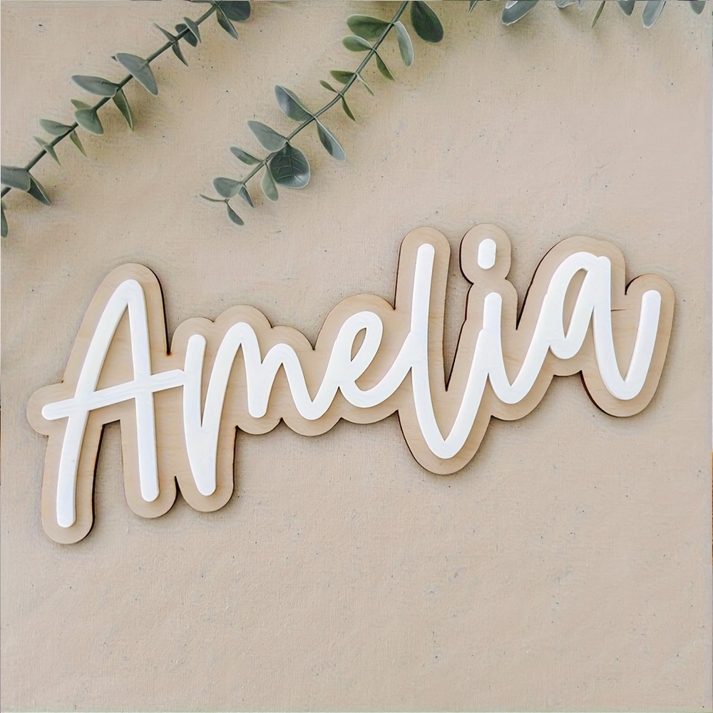 Baby Products Decoration - Placa de Madera Personalizable de Doble