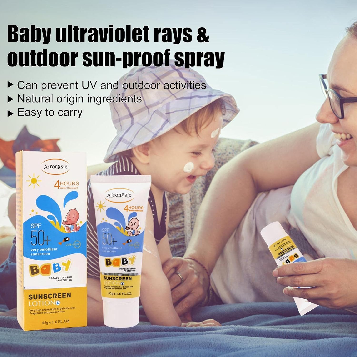 Crema bloqueadora solar para b - Baby Sunscreen Lotion reseña y precio